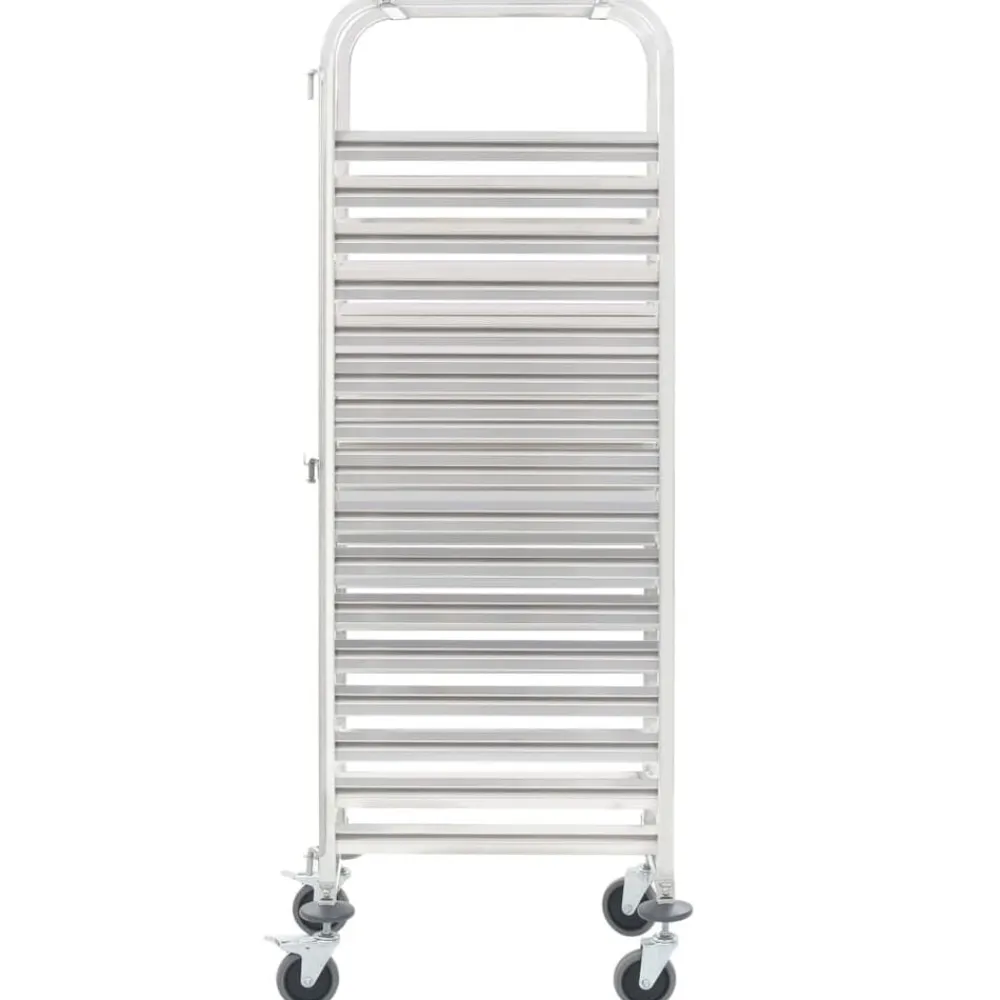 vidaXL Carrito de cocina 16 bandejas acero inoxidable 38x55x163 cm