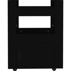 vidaXL Carrito de cocina madera contrachapada 60x45x80 cm Negro Discount