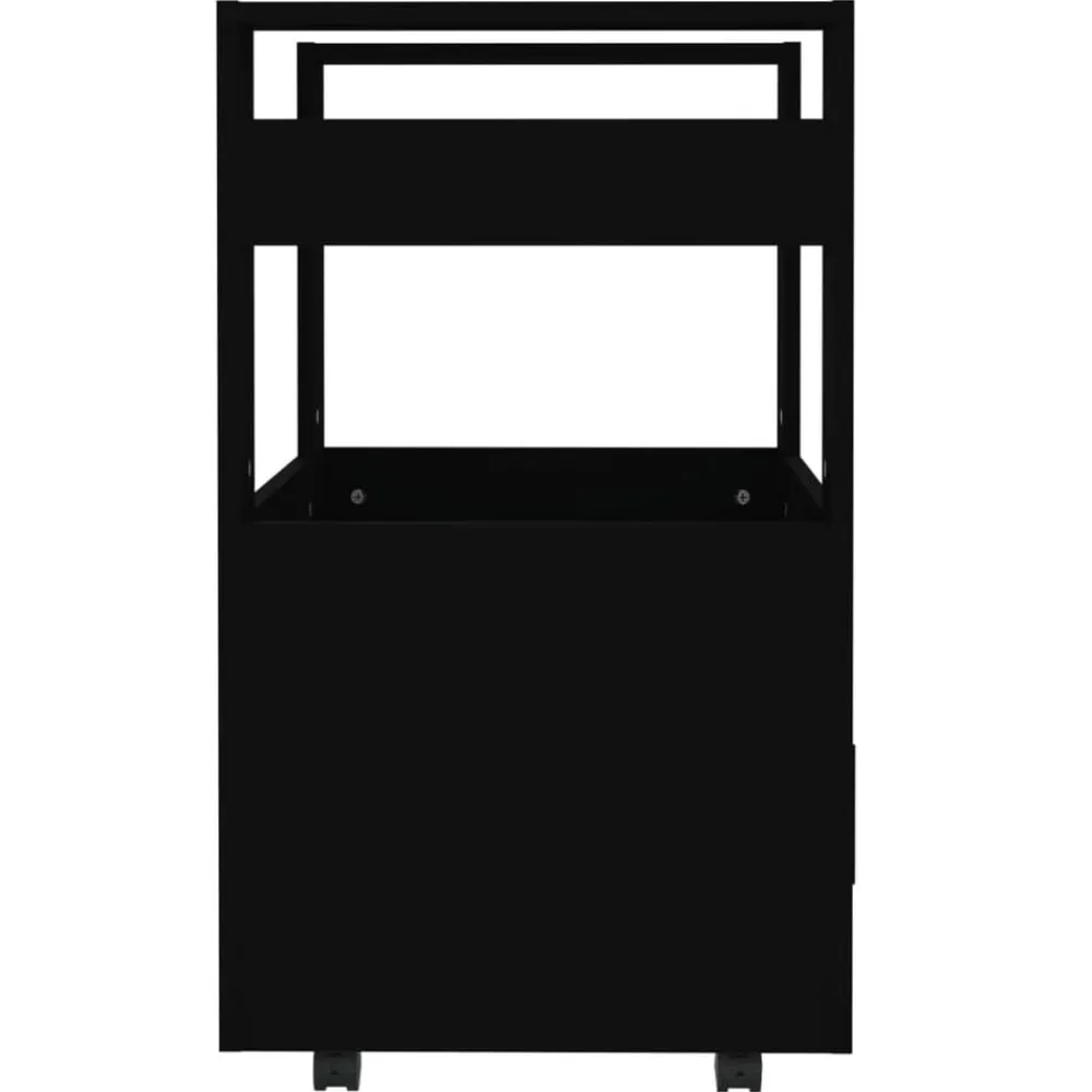 vidaXL Carrito de cocina madera contrachapada 60x45x80 cm Negro Discount