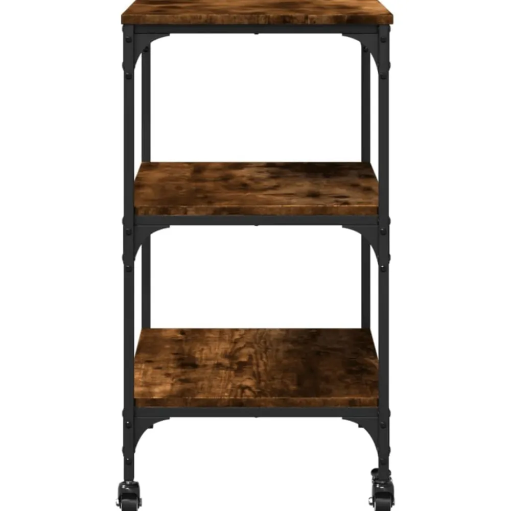 vidaXL Carros E Islas-Carrito de cocina madera ingeniería 60x41x76 cm