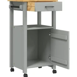 vidaXL Carros E Islas-Carrito de cocina MONZA madera maciza de pino 48x40x88,5 cm