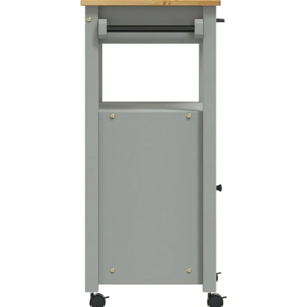 vidaXL Carros E Islas-Carrito de cocina MONZA madera maciza de pino 48x40x88,5 cm