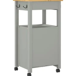 vidaXL Carros E Islas-Carrito de cocina MONZA madera maciza de pino 48x40x88,5 cm