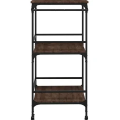vidaXL Carrito de cocina madera ingeniería roble marrón 60,5x50x105cm Marrón roble New
