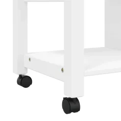 vidaXL Carrito de cocina MONZA madera maciza de pino 84x40x88,5 cm Blanco Outlet