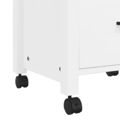 vidaXL Carrito de cocina MONZA madera maciza de pino 48x40x88,5 cm Blanco Best