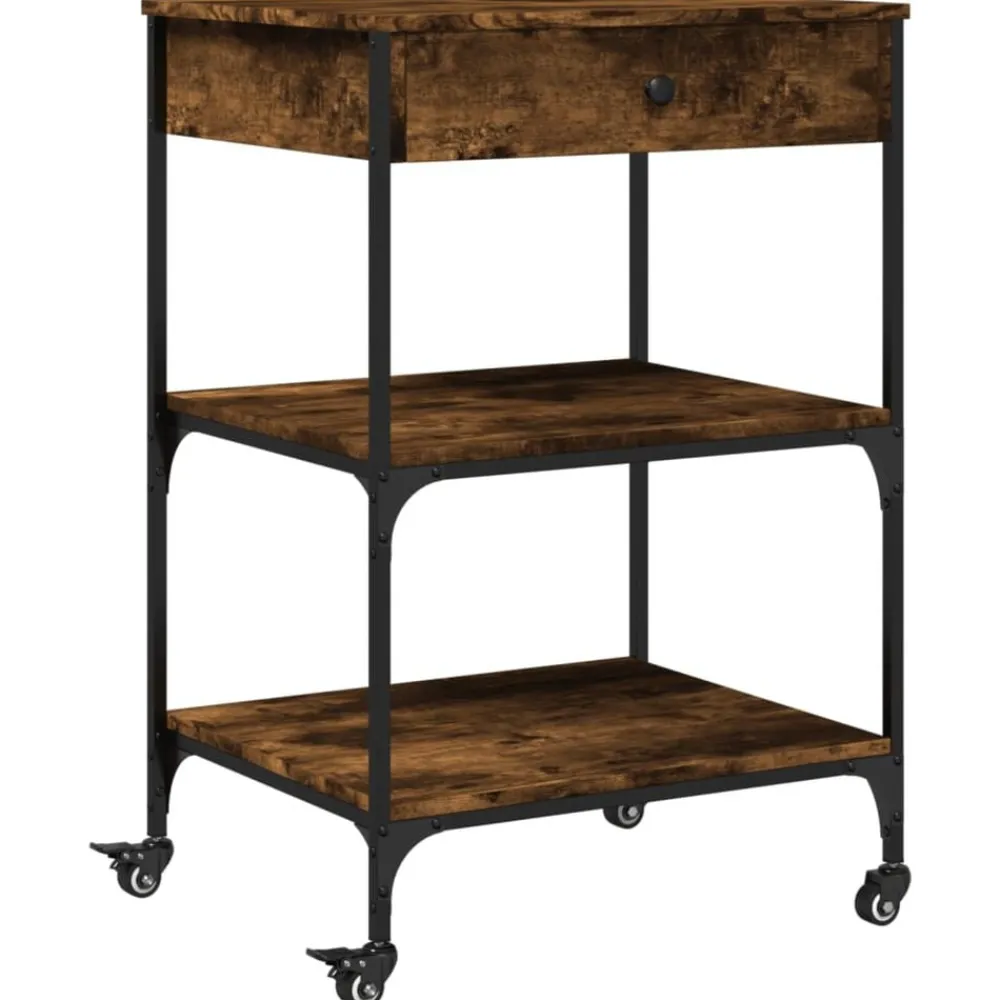 vidaXL Carros E Islas-Carrito de cocina madera ingeniería 60x48x89,5 cm