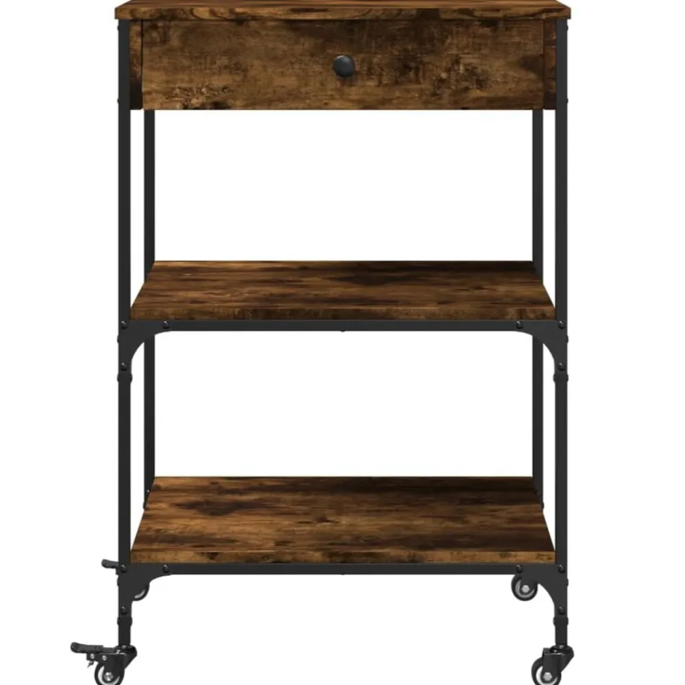 vidaXL Carros E Islas-Carrito de cocina madera ingeniería 60x48x89,5 cm