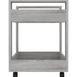 vidaXL Carrito de escritorio contrachapada 60x45x60 cm Gris sonoma Hot