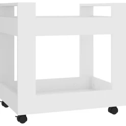 vidaXL Carrito de escritorio madera contrachapada 60x45x60 cm Blanco Online