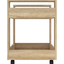 vidaXL Carros E Islas-Carrito de escritorio contrachapada 60x45x60 cm