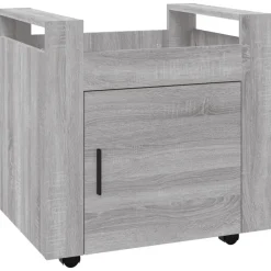 vidaXL Carros E Islas-Carrito de escritorio contrachapada 60x45x60 cm