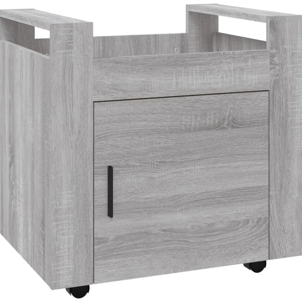 vidaXL Carros E Islas-Carrito de escritorio contrachapada 60x45x60 cm