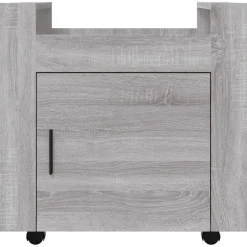 vidaXL Carros E Islas-Carrito de escritorio contrachapada 60x45x60 cm