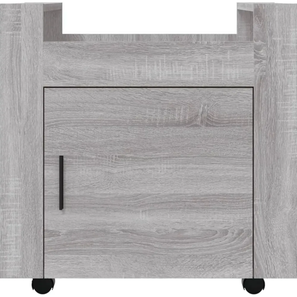vidaXL Carros E Islas-Carrito de escritorio contrachapada 60x45x60 cm