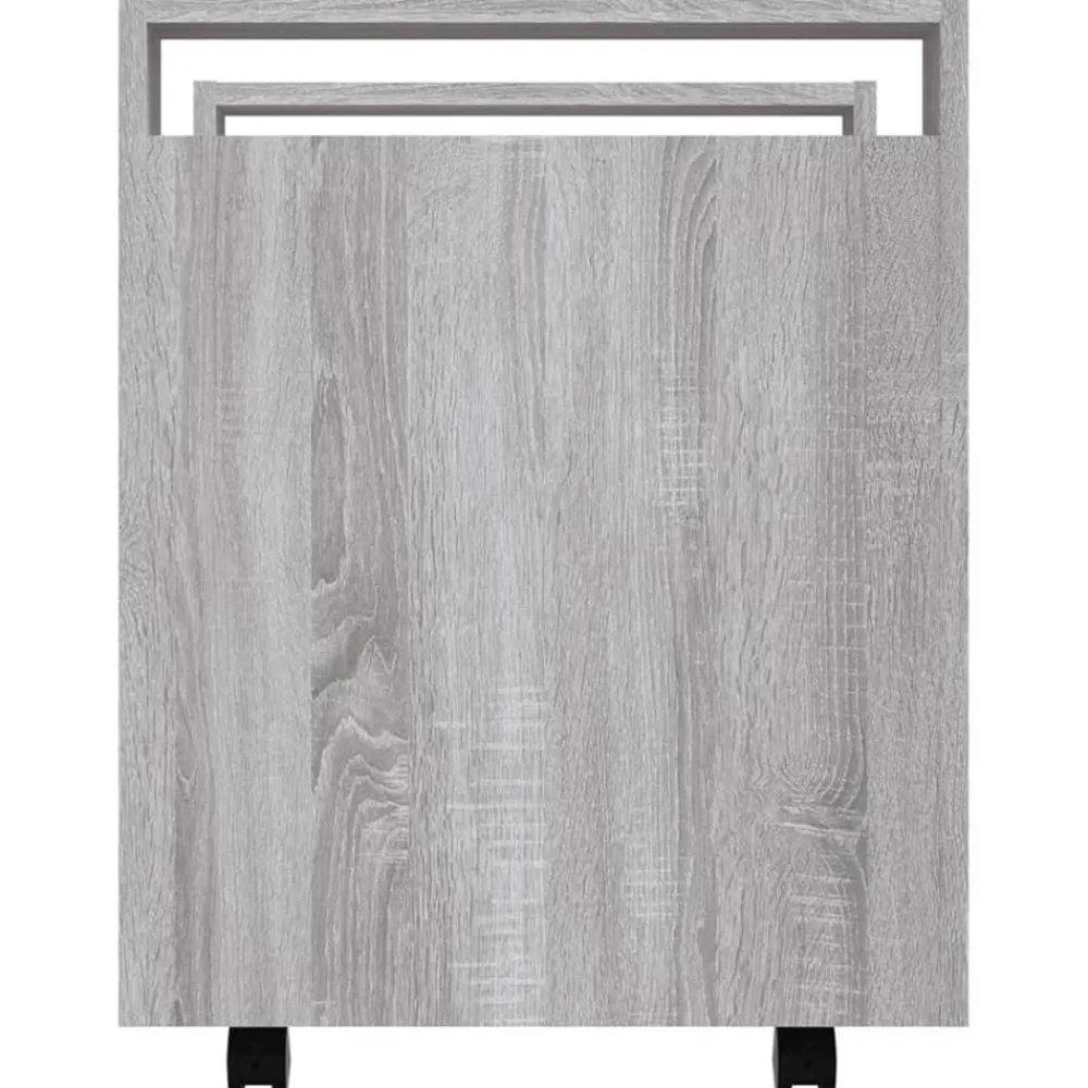 vidaXL Carros E Islas-Carrito de escritorio contrachapada 60x45x60 cm