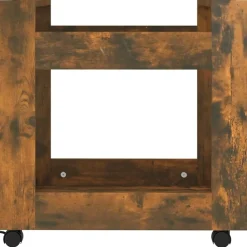 vidaXL Carrito de escritorio contrachapada 60x45x60 cm Roble ahumado Best