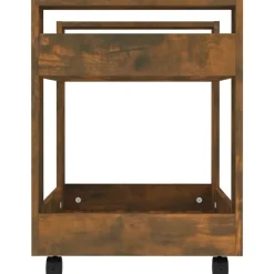vidaXL Carrito de escritorio contrachapada 60x45x60 cm Roble ahumado Best
