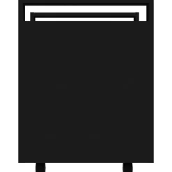 vidaXL Carrito de escritorio madera contrachapada 60x45x60 cm Negro Clearance