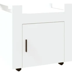 vidaXL Carrito de escritorio madera contrachapada 60x45x60 cm Blanco Discount