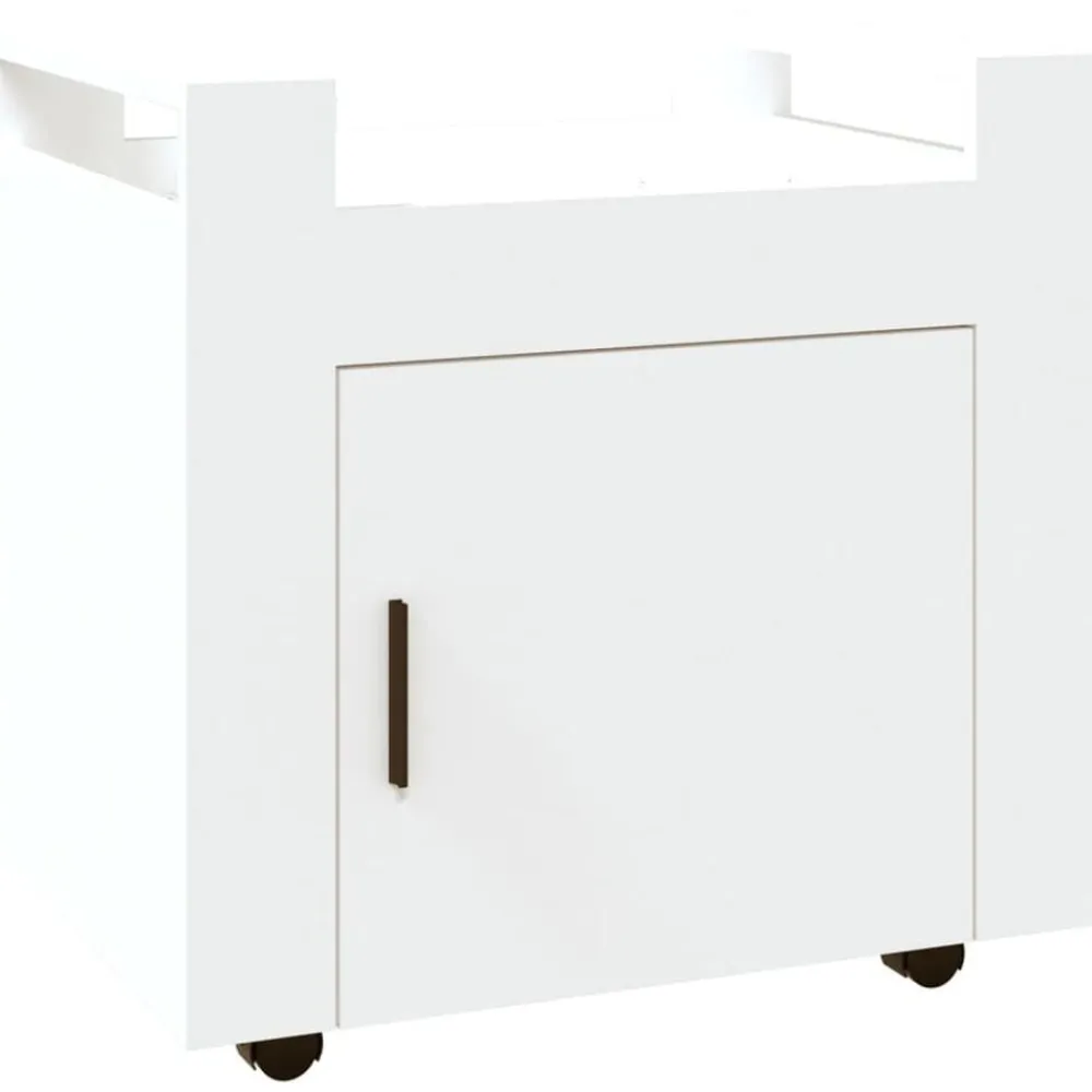 vidaXL Carrito de escritorio madera contrachapada 60x45x60 cm Blanco Discount