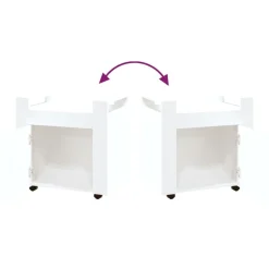 vidaXL Carrito de escritorio madera contrachapada 60x45x60 cm Blanco Discount