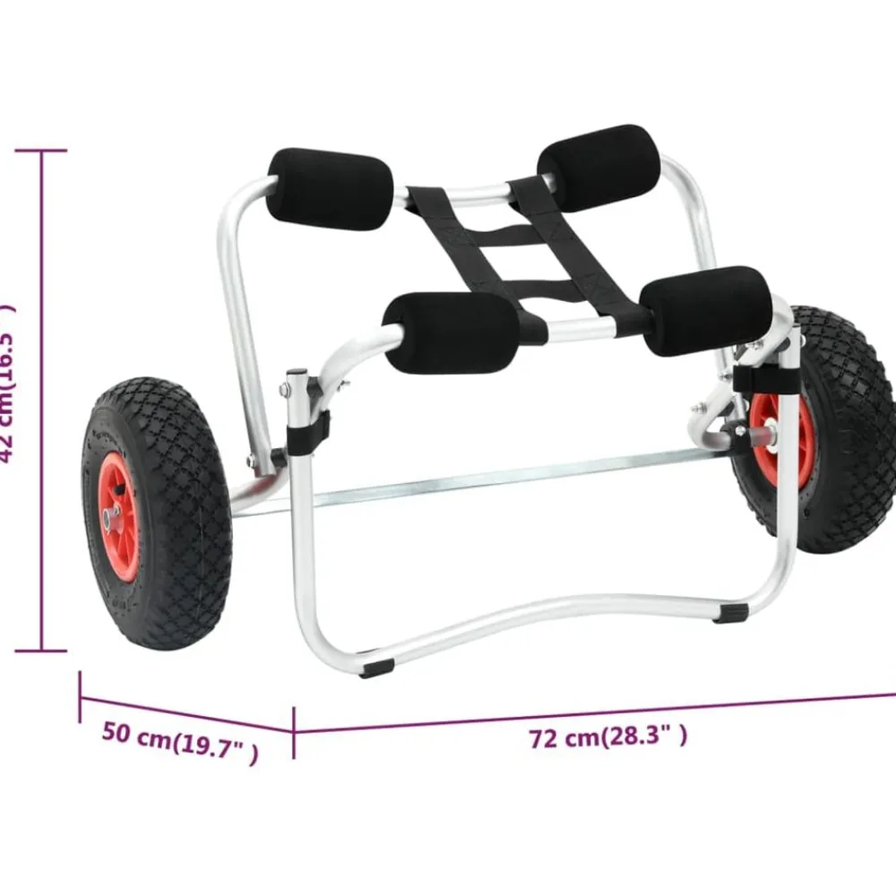 vidaXL Carrito de kayak de aluminio Best