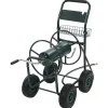 vidaXL Accesorios De Bricolaje-Carrito de manguera para jardín conector de 1/2" acero 75 m