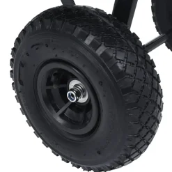 vidaXL Carrito de mano basculante para jardín 300 kg 75 L Negro Sale