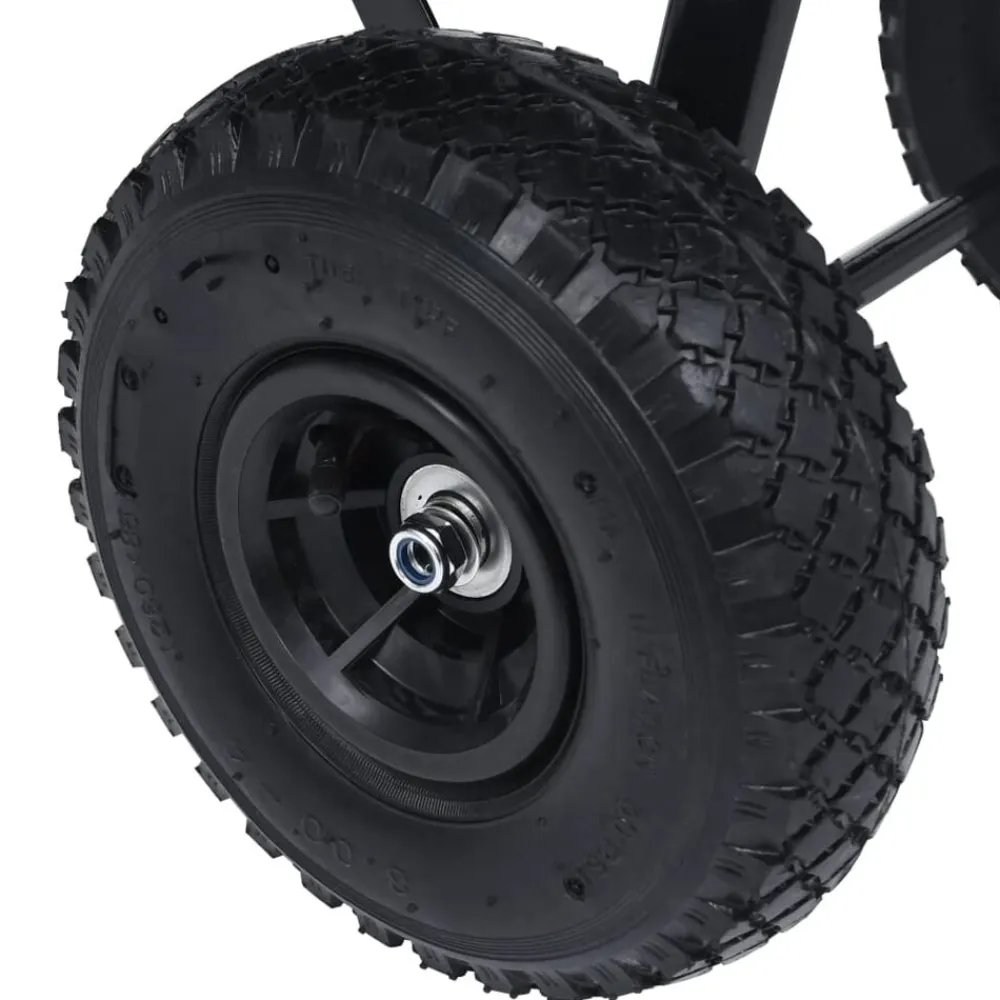 vidaXL Carrito de mano basculante para jardín 300 kg 75 L Negro Sale