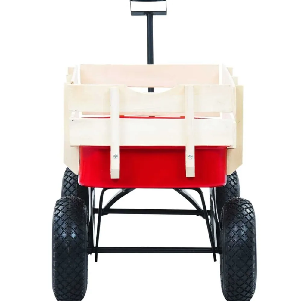 vidaXL Carrito de mano de jardín rojo 150 kg Discount