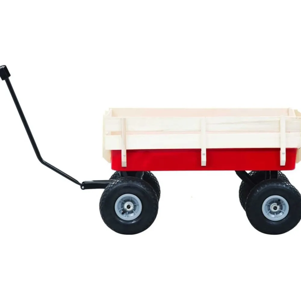 vidaXL Carrito de mano de jardín rojo 150 kg Discount