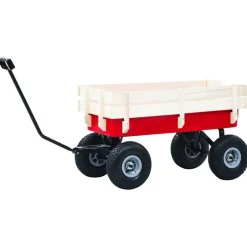 vidaXL Carrito de mano de jardín rojo 150 kg Discount