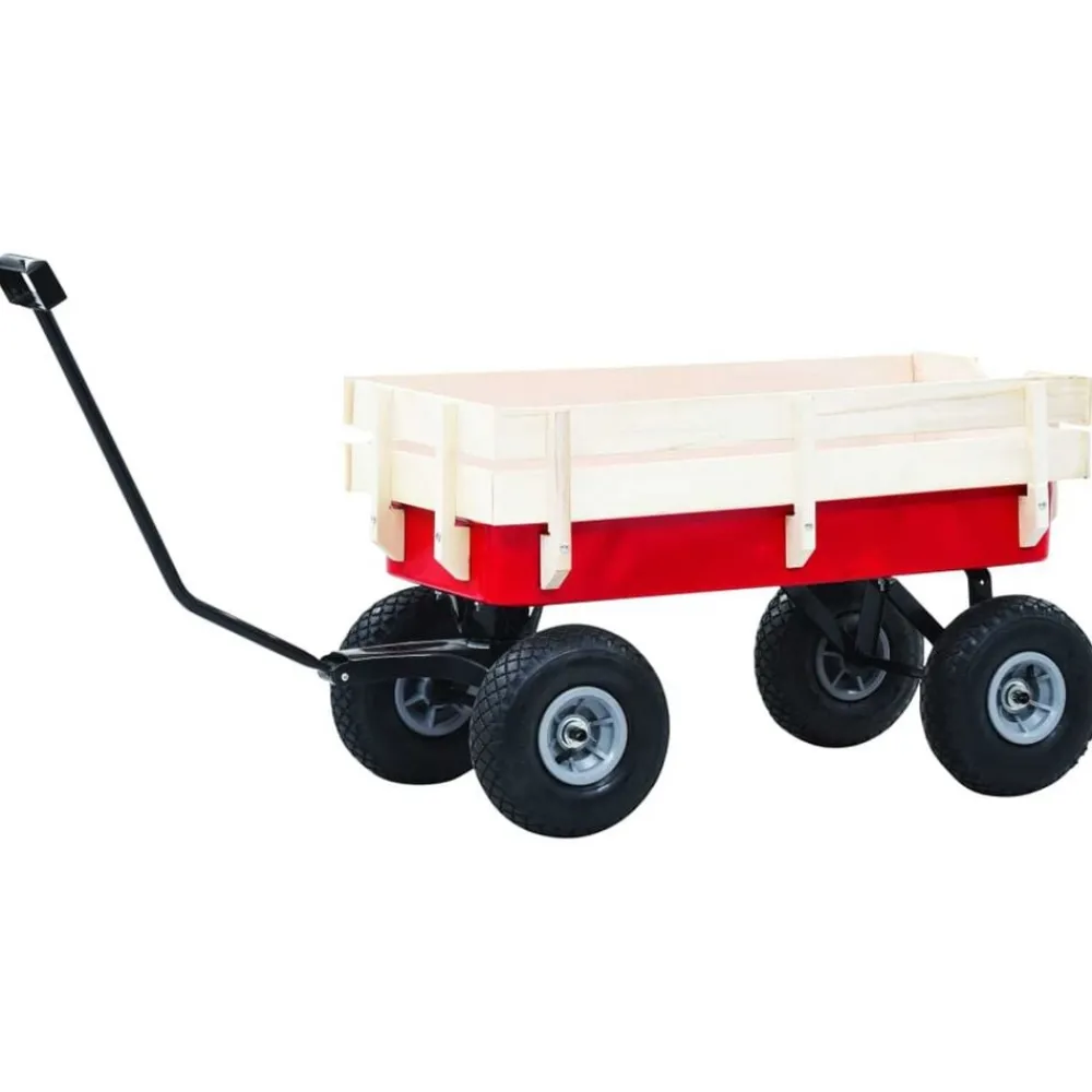 vidaXL Carrito de mano de jardín rojo 150 kg Discount