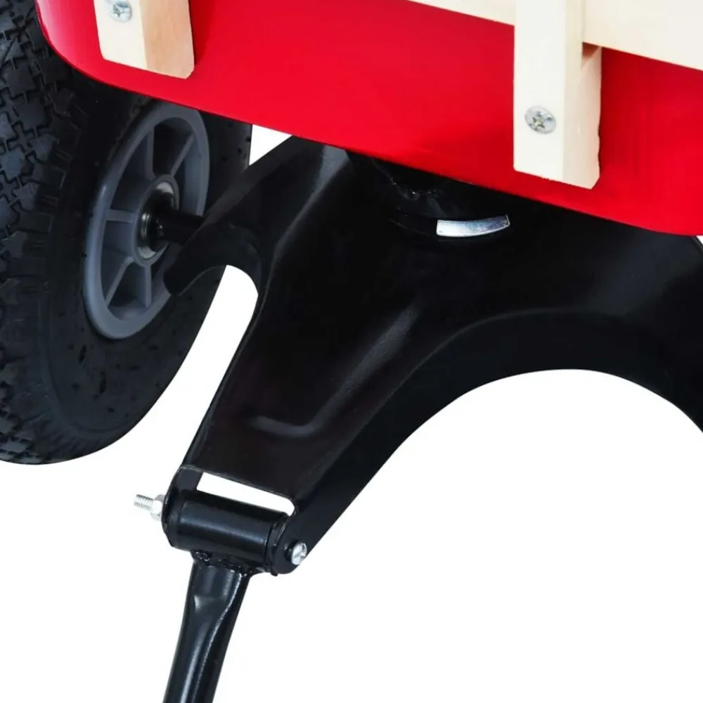 vidaXL Carrito de mano de jardín rojo 150 kg Discount