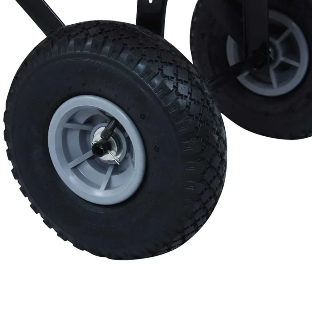 vidaXL Carrito de mano de jardín rojo 150 kg Discount