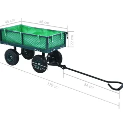 vidaXL Carrito de mano de jardín 250 kg Verde Best