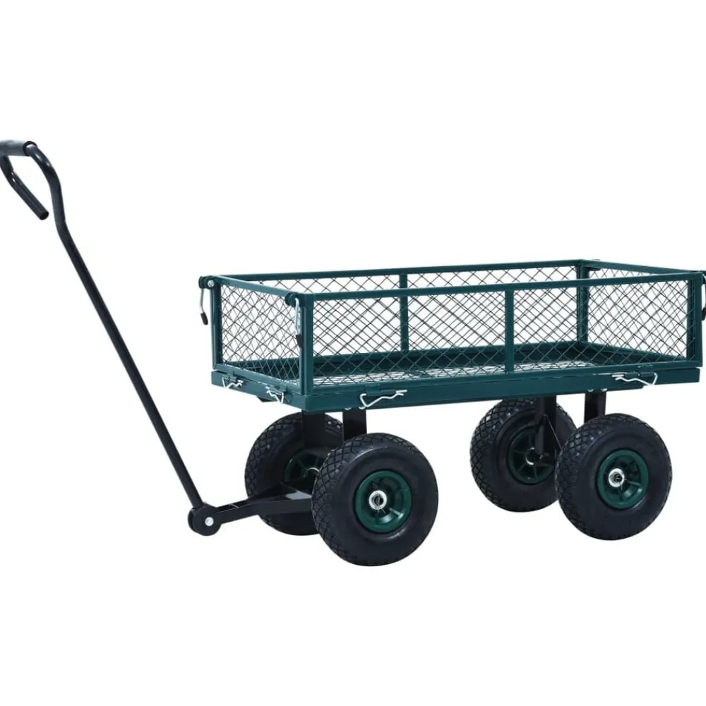 vidaXL Carrito de mano de jardín 250 kg Verde Best