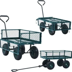 vidaXL Carrito de mano de jardín 250 kg Verde Best
