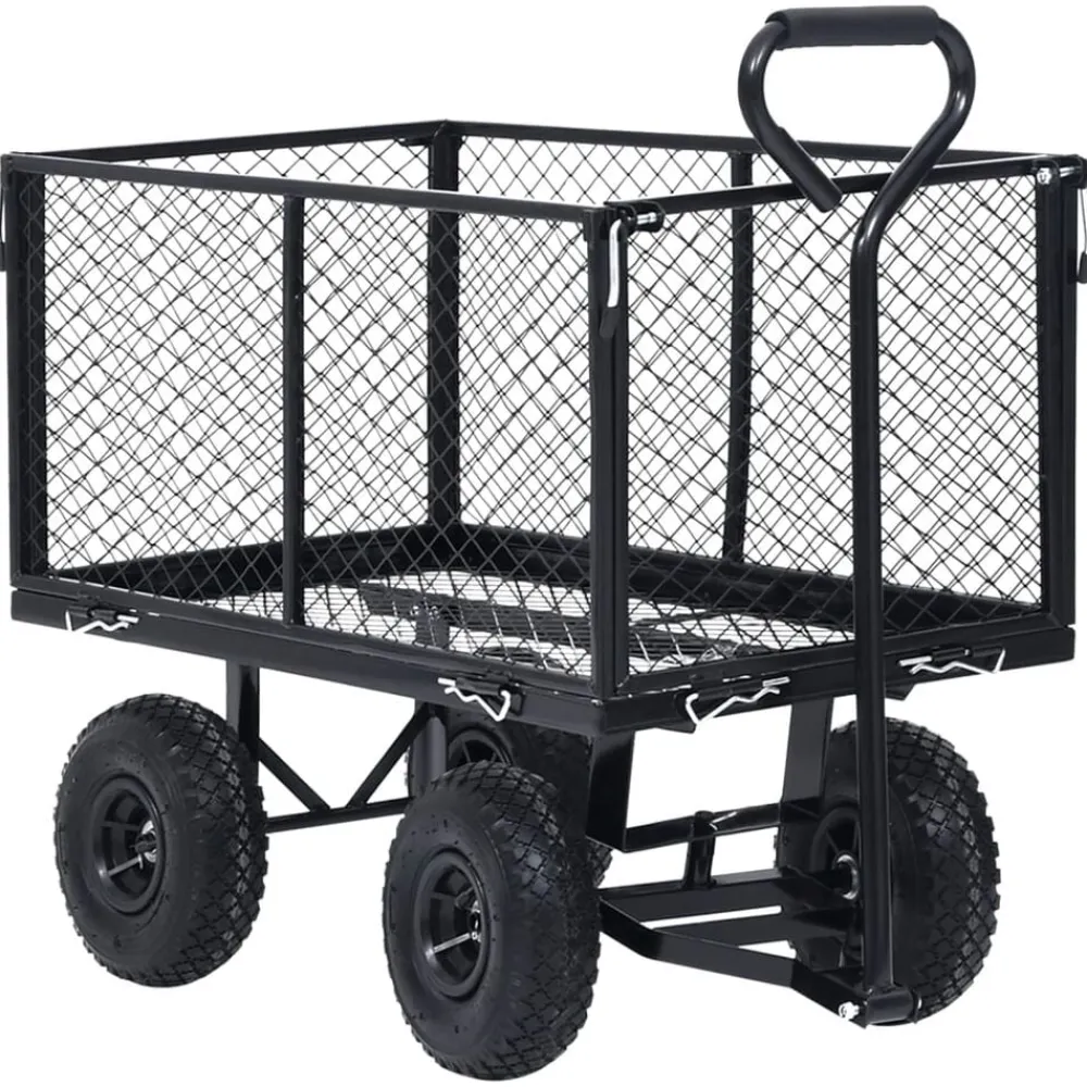 vidaXL Herramientas-Carrito de mano de jardín 350 kg