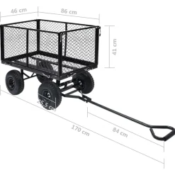 vidaXL Herramientas-Carrito de mano de jardín 350 kg