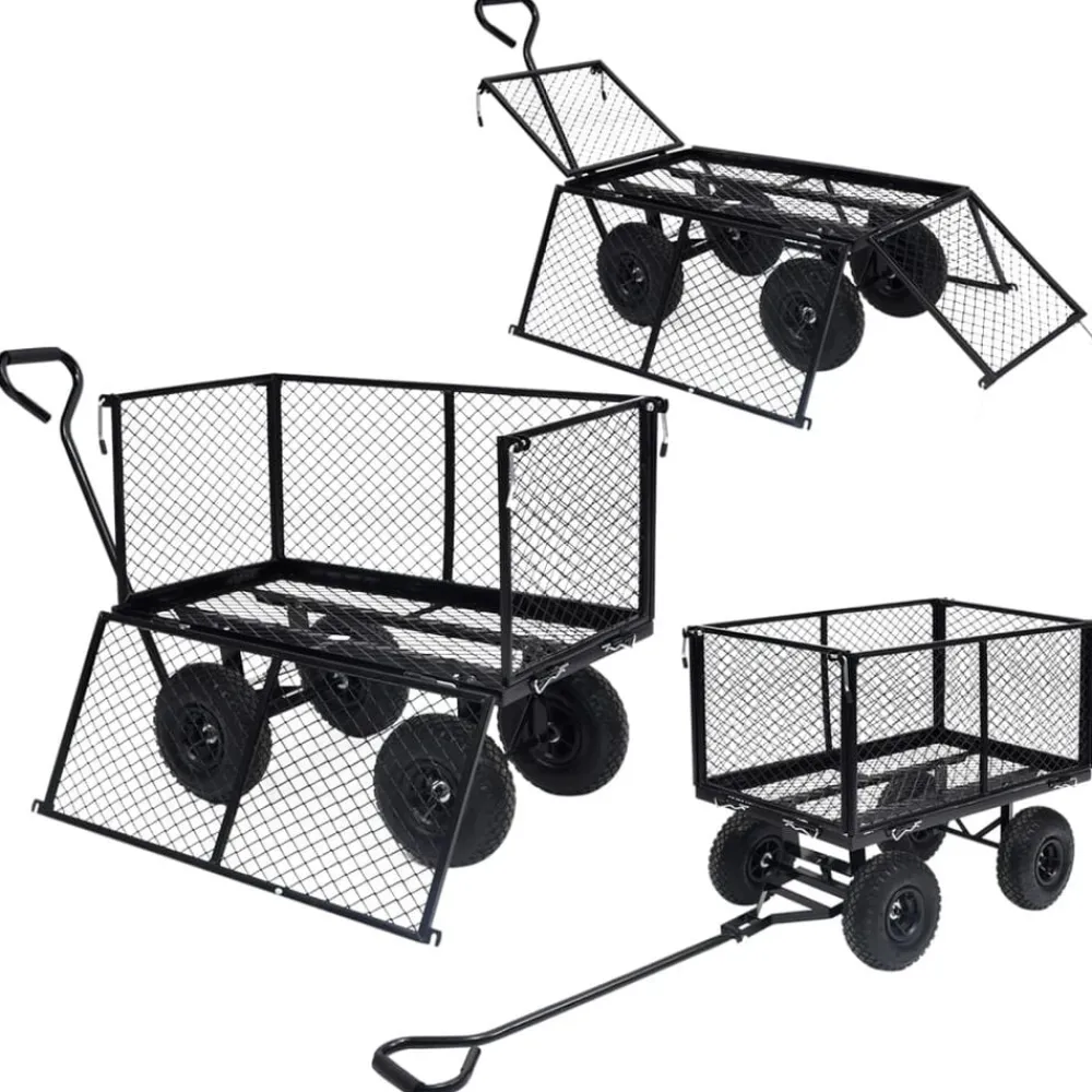 vidaXL Herramientas-Carrito de mano de jardín 350 kg