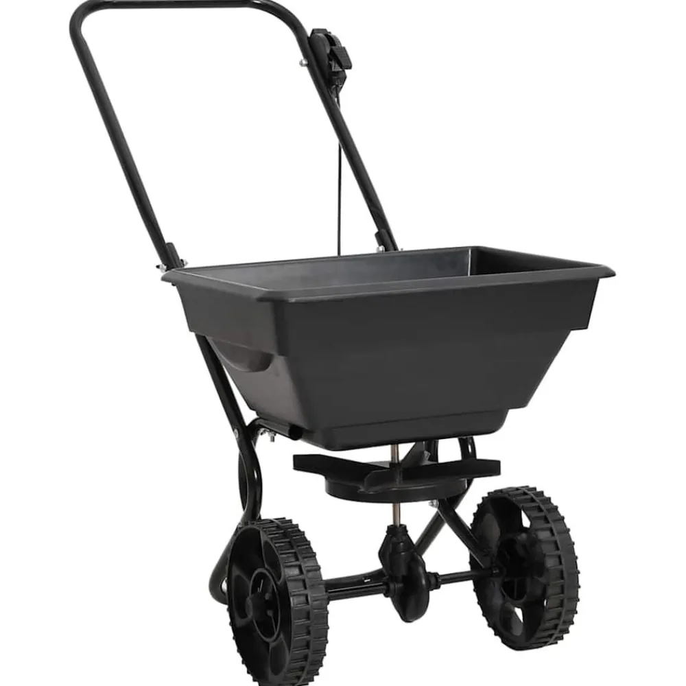 vidaXL Carrito de mano esparcidor de sal PVC y acero 80x46x75 cm 15 L Online