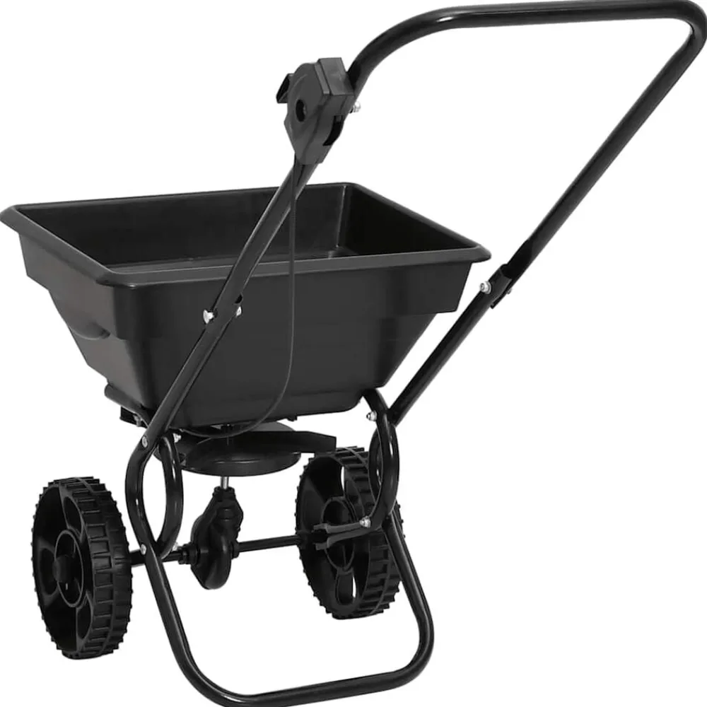 vidaXL Carrito de mano esparcidor de sal PVC y acero 80x46x75 cm 15 L Online