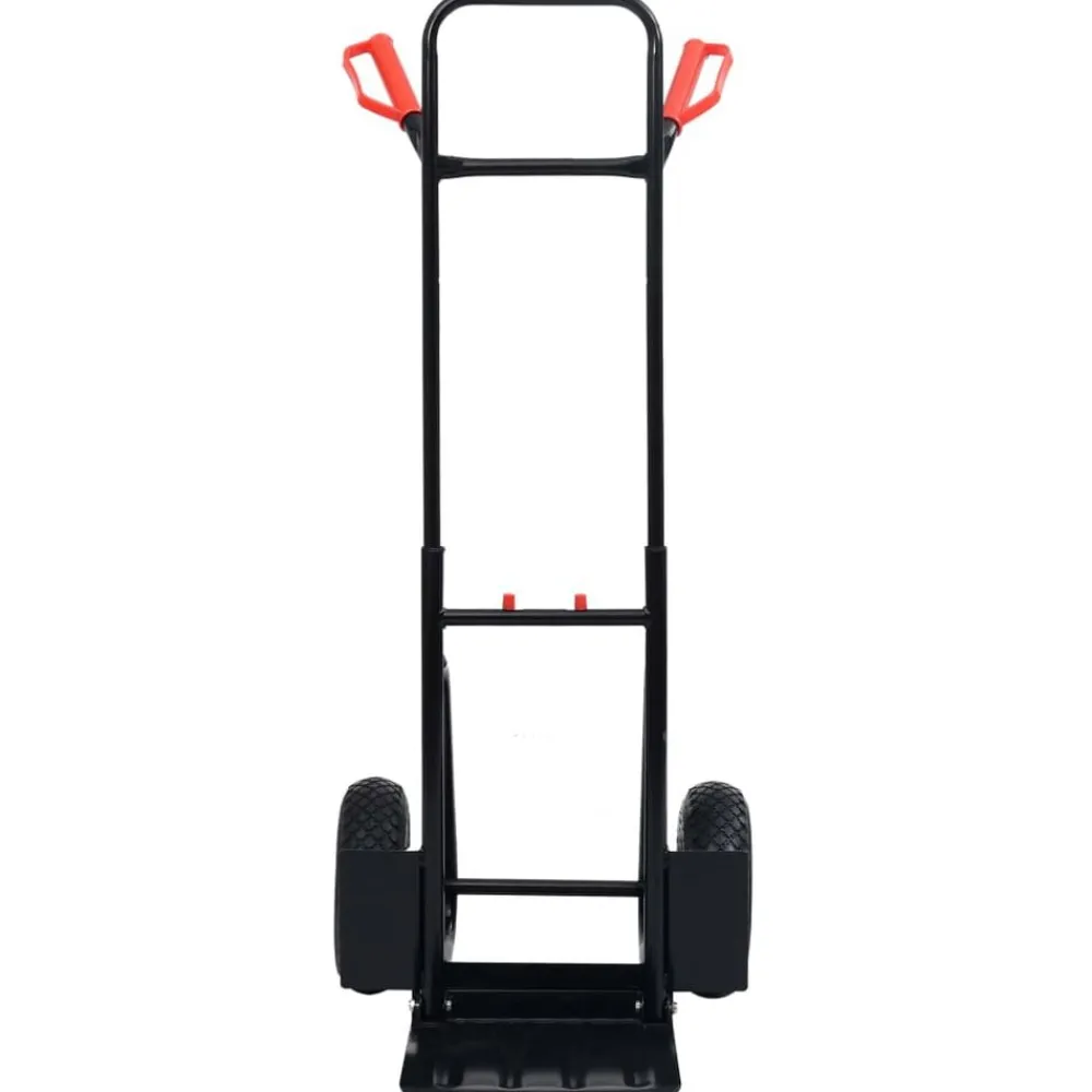 vidaXL Carrito de mano telescópico 200 kg negro y rojo Best
