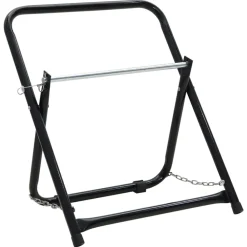 vidaXL Carrito de rollo de manguera acero negro 48 cm 45 kg Outlet