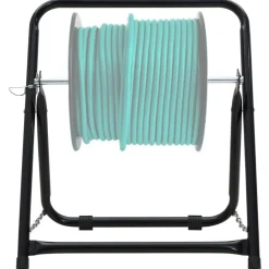 vidaXL Carrito de rollo de manguera acero negro 48 cm 45 kg Outlet