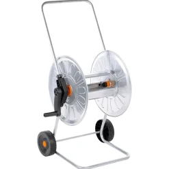 vidaXL Accesorios De Bricolaje-Carrito de rollo para manguera de 80 m 1/2" acero o 50 m 3/4"