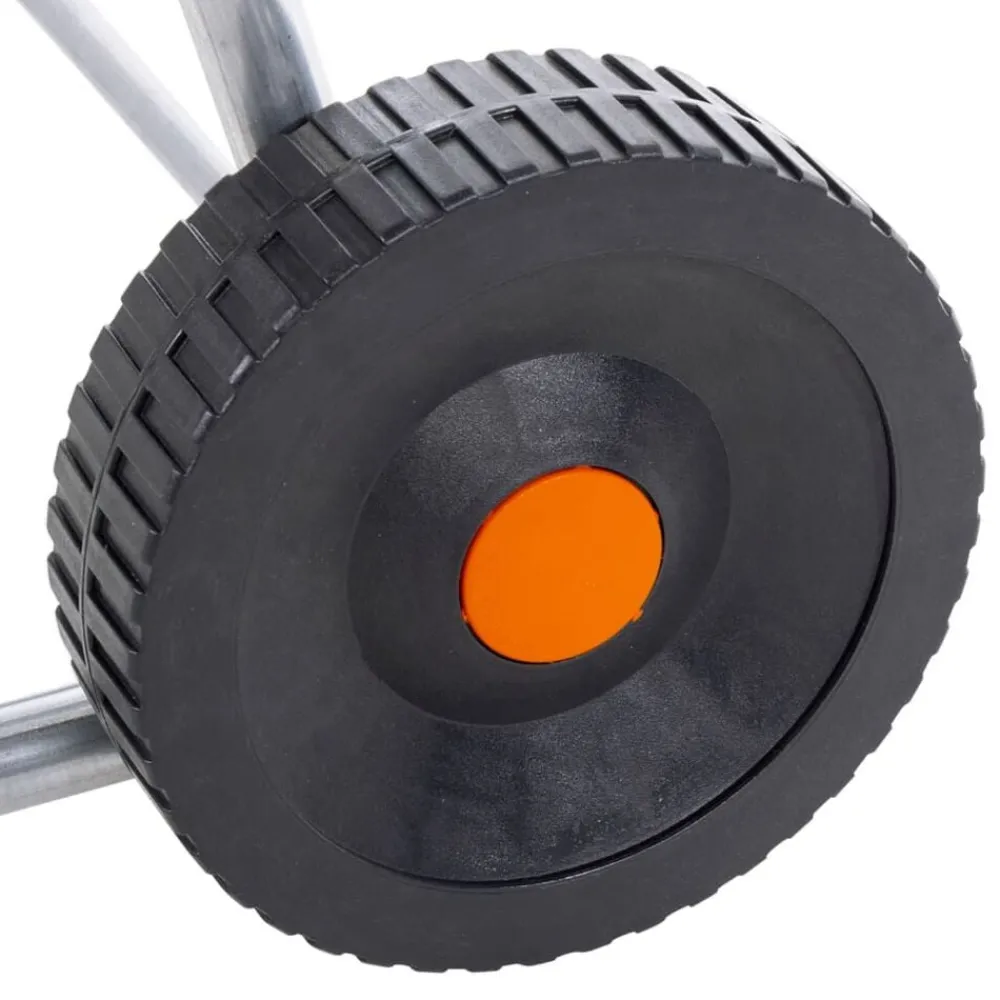 vidaXL Accesorios De Bricolaje-Carrito de rollo para manguera de 80 m 1/2" acero o 50 m 3/4"