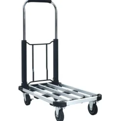 vidaXL Carrito de transporte plegable de aluminio plateado 150 kg
